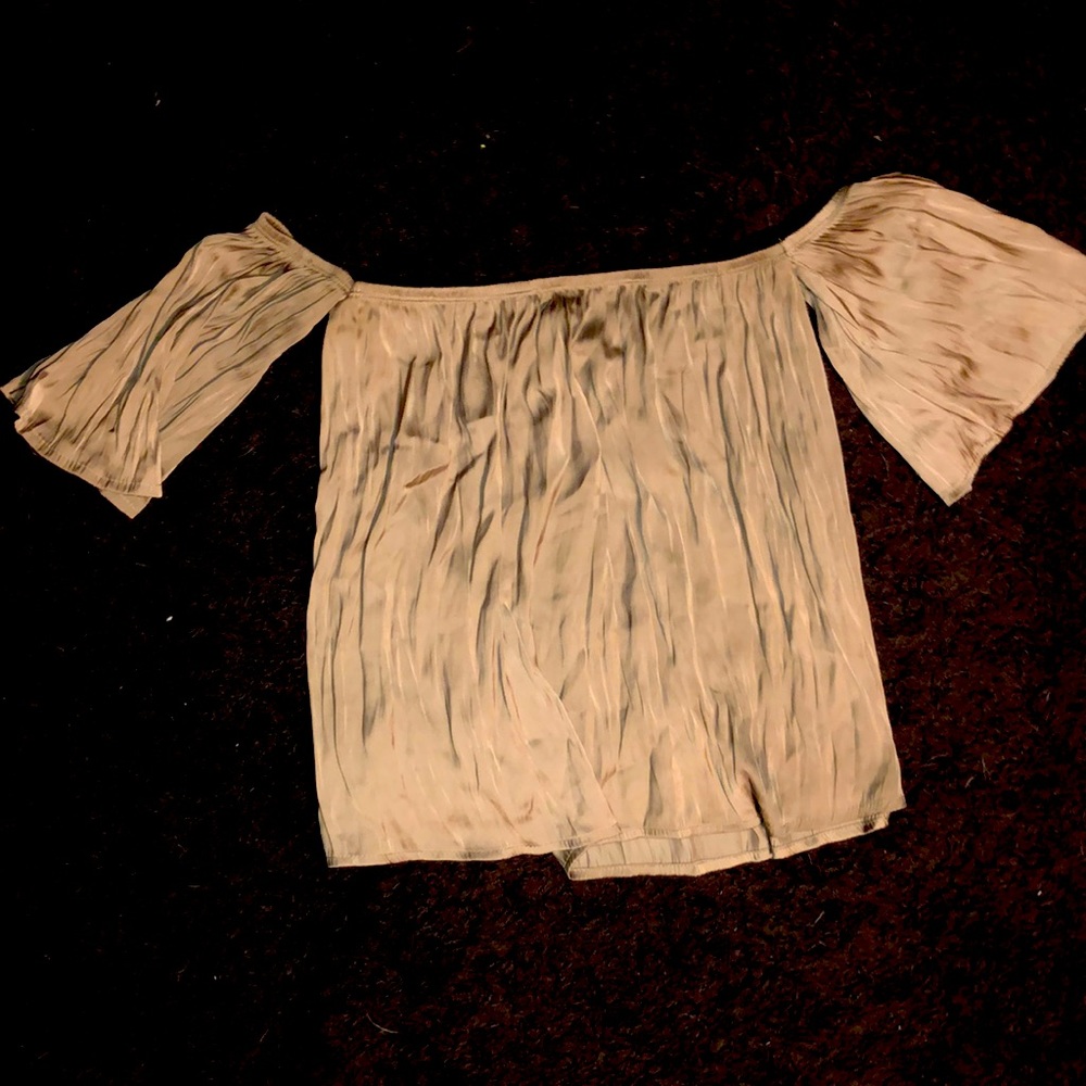 Off the shoulder silk top